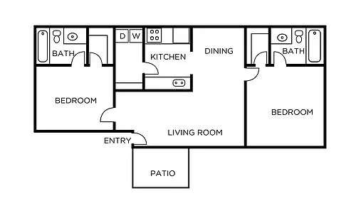 Floor plan 2 Bedroom-MAPLE