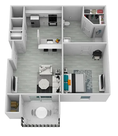 Floor plan 1 Bedroom