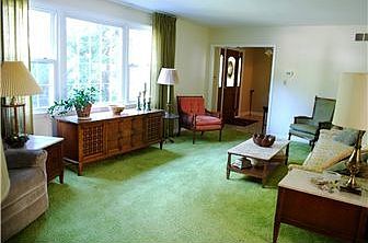 Large windows bring in abundant natural light