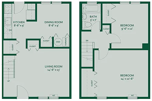 Floor plan 2 Bedroom