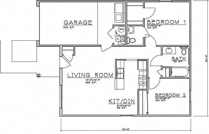 Floor plan 2 Bedroom
