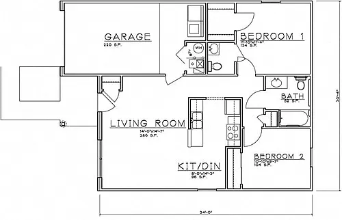 Floor plan 2 Bedroom
