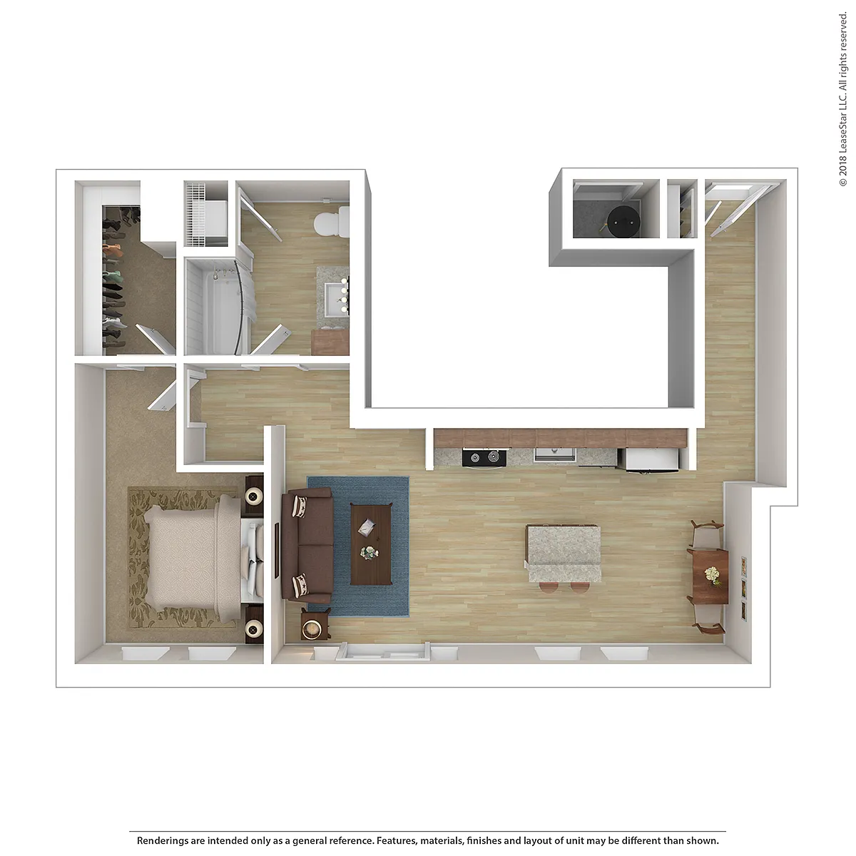 Floor plan Aria 1 Bedroom B1