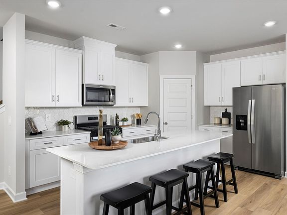 Kitchen in the Opal floorplan at a Meritage Homes community in Greenville, SC.