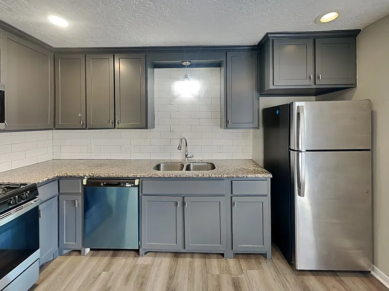 Modern kitchen with sleek gray
