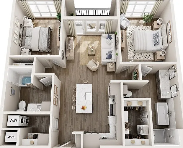 B1B floor plan The Mustang