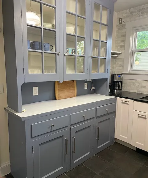 Large built-in offers a lot of storage space.