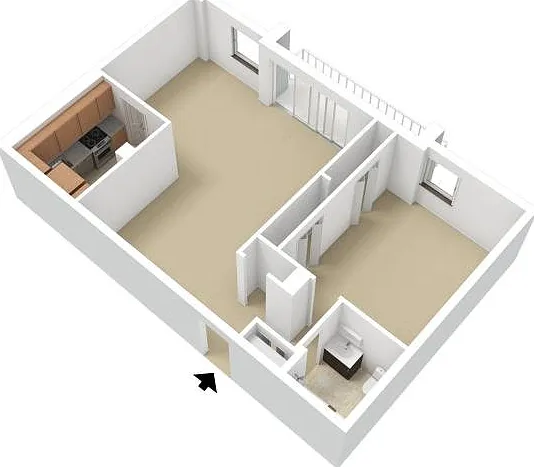 3D Floor Plan of Tier 6 w/o Furniture 3D Floor Plan of Tier 6 w/o Furniture