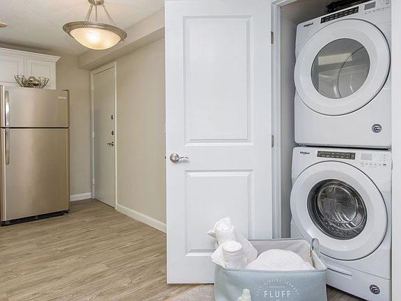 Experience the convenience of at-home laundry with a full-size, stackable washer and dryer in select apartments.