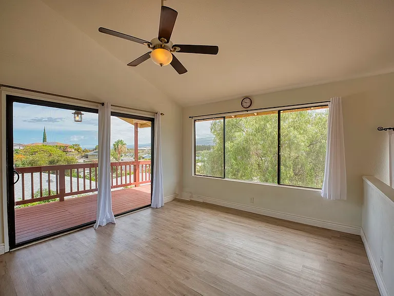 Living room with slider to lanai