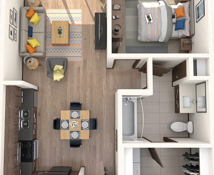 1 Bedroom | 1 Bath | 656 SF 1 Bedroom | 1 Bath | 656 SF
