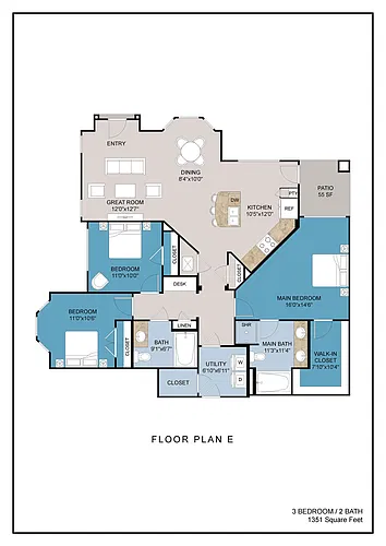 Floor plan E w/ Garage