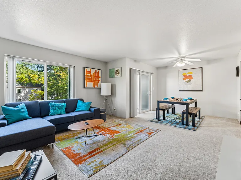 Living & Dining Room | 2-Bedroom | Clermont