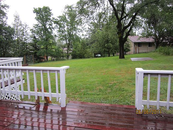 Large back yard and deck