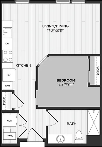 Floor plan Convertible Studio-A1