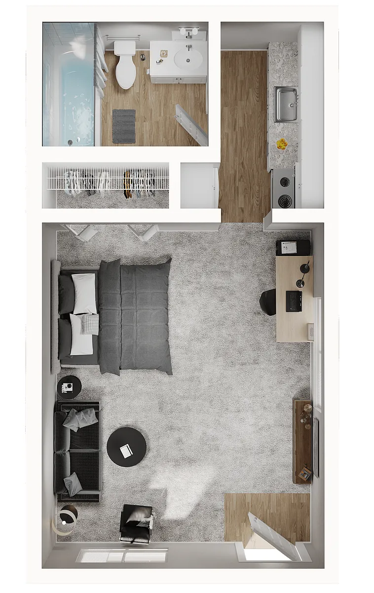 Floor plan Studio Apartment