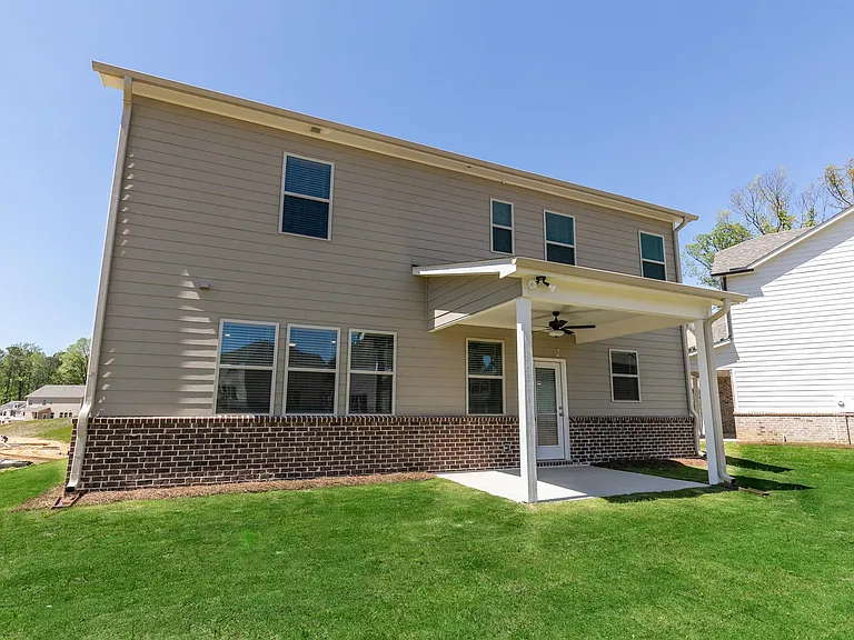 Exterior shot of the two story home