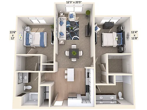 Floor plan B10-C-Two