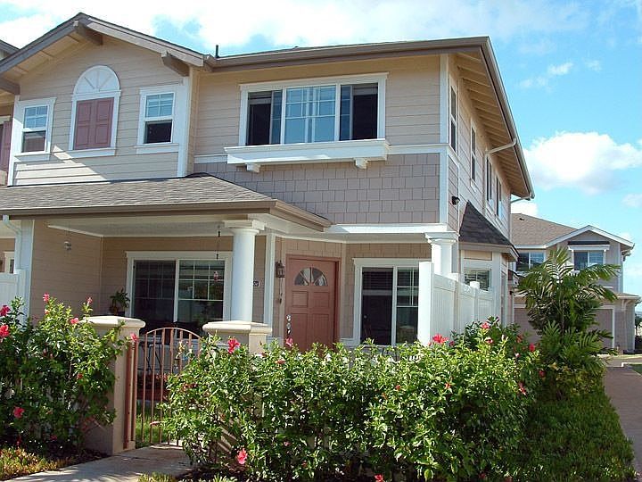 Front view of townhouse