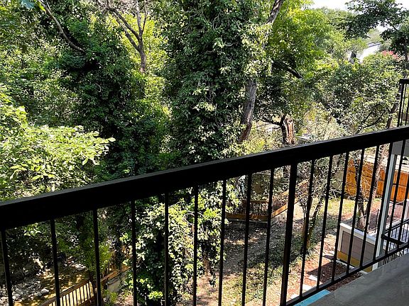 Patio overlooking creek