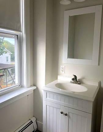 small bathroom- shower - natural light!