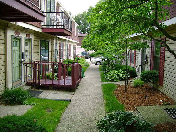 View of sidewalk to unit #2