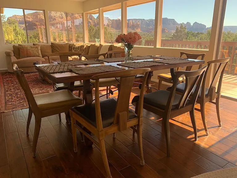 Dine against the desert backdrop