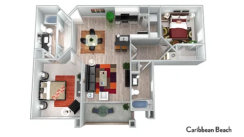 Floor plan Carribbean Beach Renovated