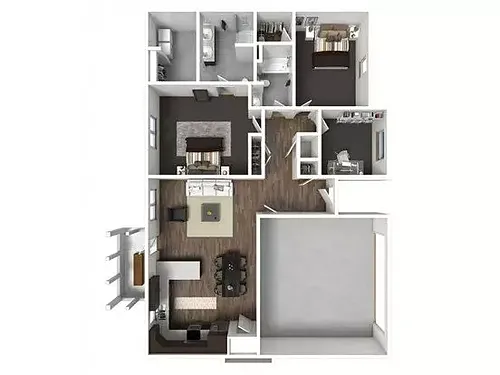 Floor plan Patio Home - B Style
