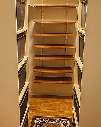Master bedroom walk in closet