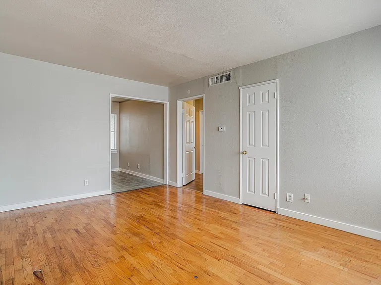 Living room into kitchen