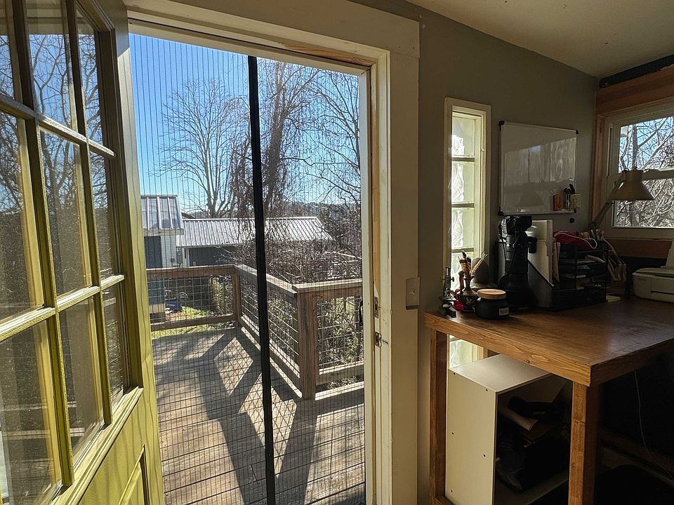 View from the back door out to the deck area.