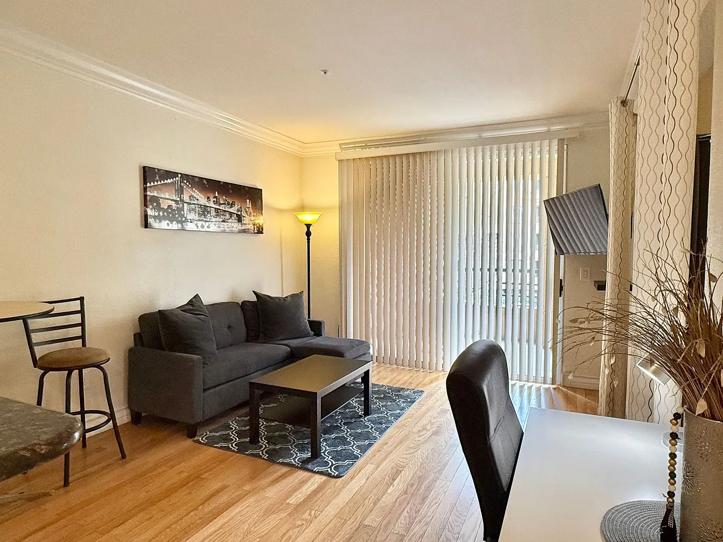 Meridian Furnished 1 Bed | 1 Bath Studio Luxury Condo with Partial Strip View — Photo 1