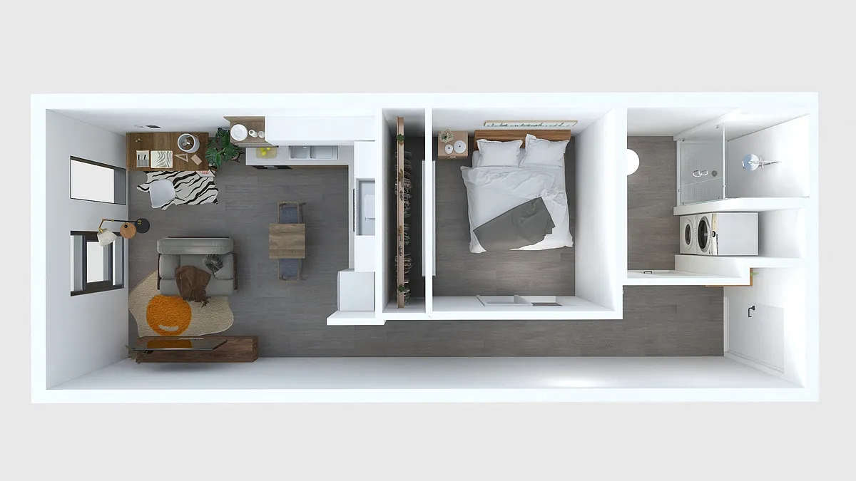 Floor plan 1 Bed D