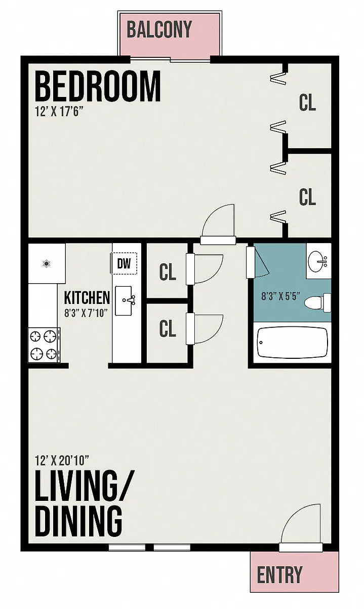 Floor plan 1 Bedroom