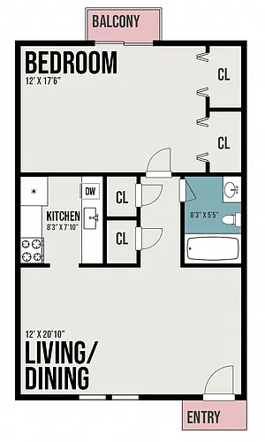 Floor plan 1 Bedroom