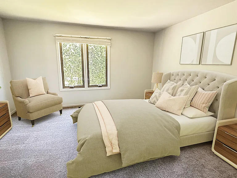 Very spacious ranches and townhomes with 2-car attached garage, customizable basement, private patio or balcony and elegance from cathedral ceiling to travertine tile.