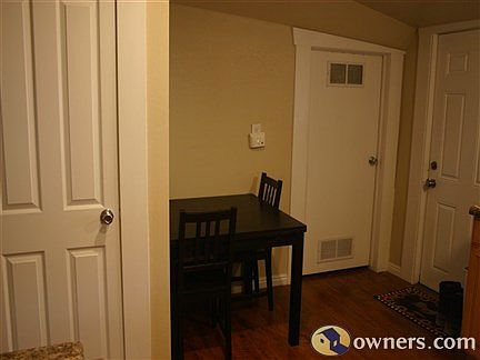 view looking at pantry and laundry room