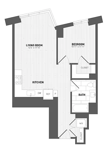 Floor plan 1 Bed/1 Bath-B-5