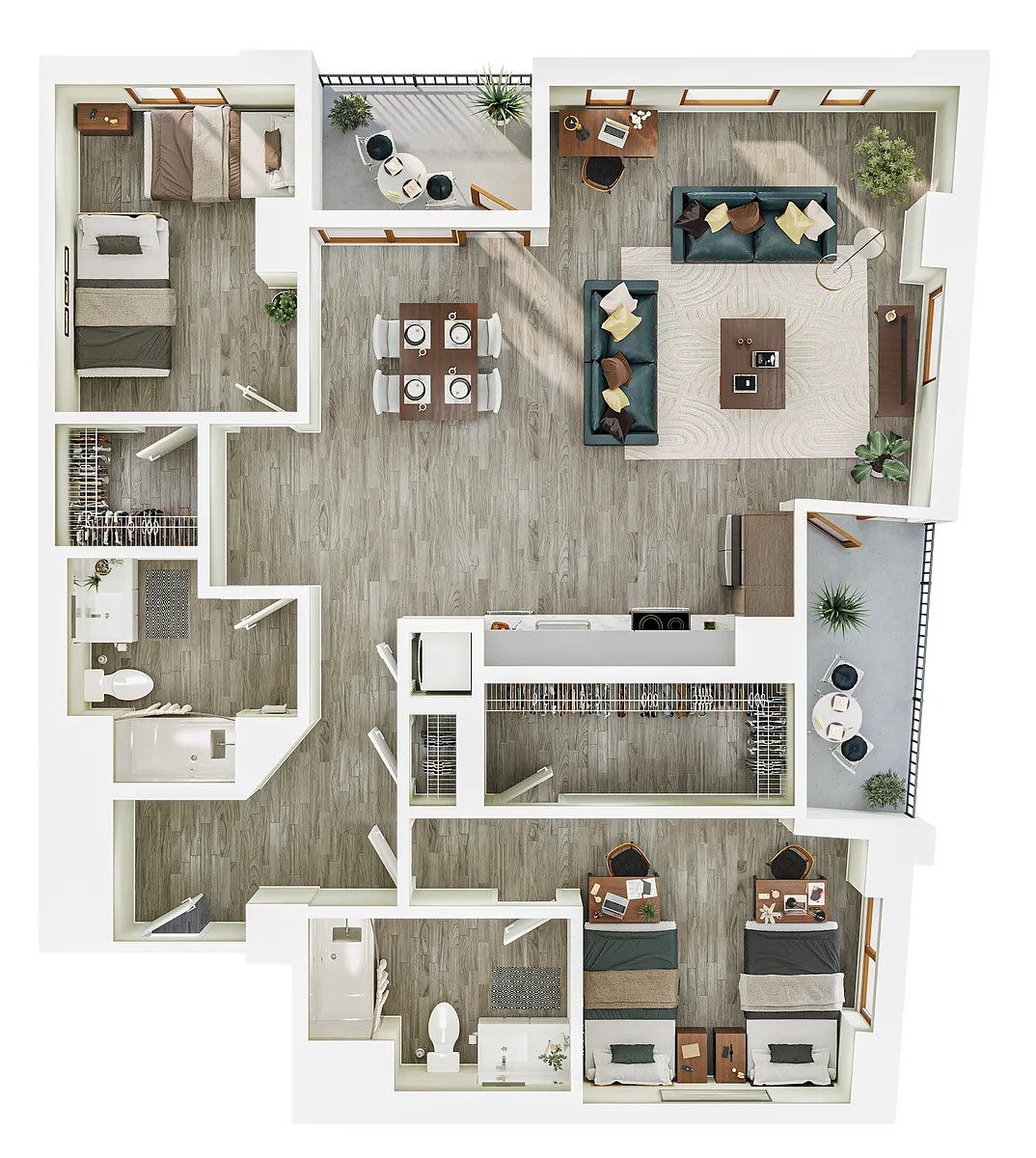 Floor plan 2 Bedroom B11