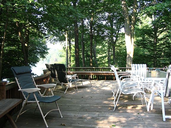Rear deck overlooking lake