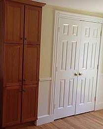 kitchen closet, cabinets