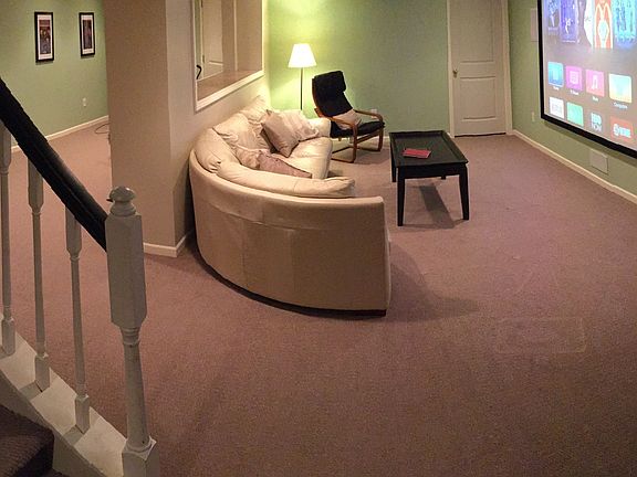 Home theatre with 120" screen, perfect enjoying your favorite movie or TV show!