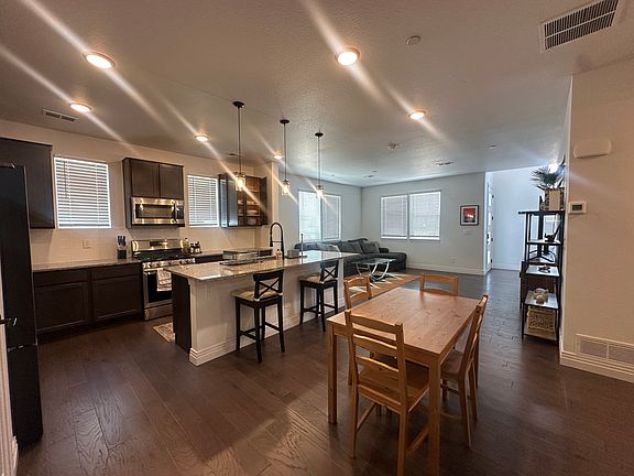 Dining area and kitchen