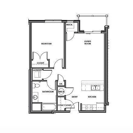 Floor plan 1 Bedroom