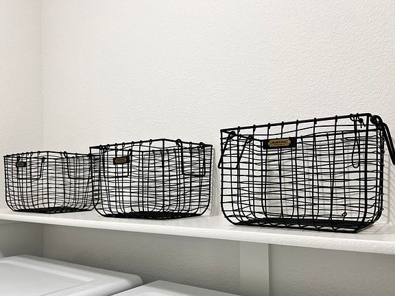 Wood shelving in closets