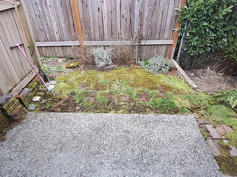 Semi-private back patio