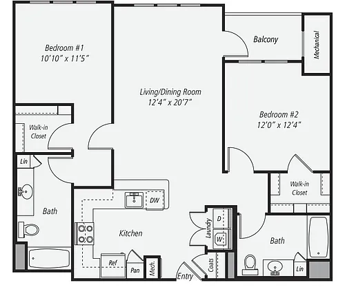 Floor plan B2-F-1114
