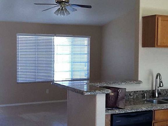 View from kitchen to living ro