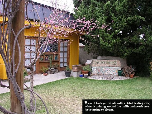 back yard w/guesthouse